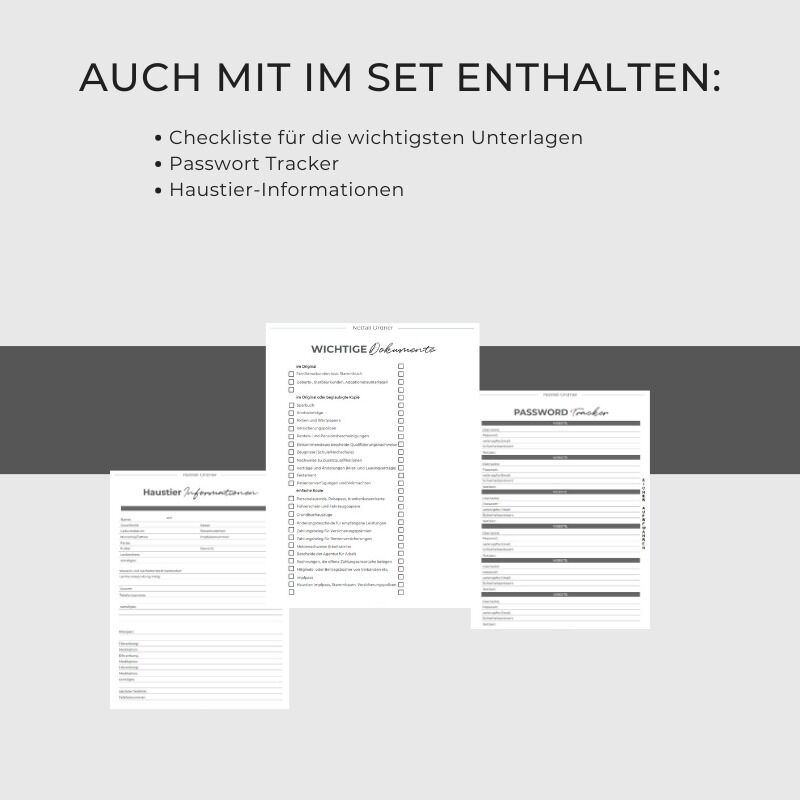 Schlamassel: Notfallorder Vorlage PDF Vorsorge Design Pampasgras – Bild 6