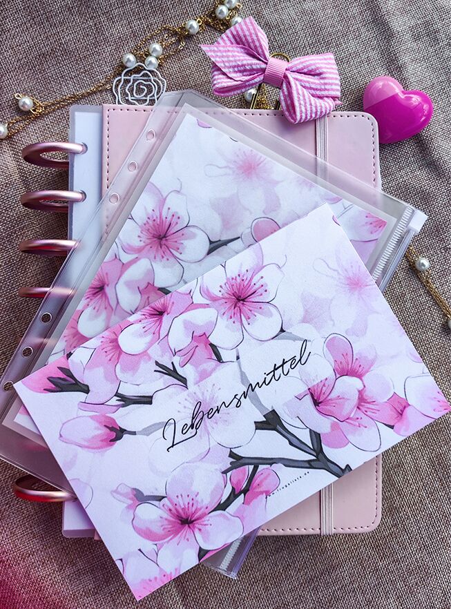 3 personalisierte Budget Binder Dashboards Kirschblüte – Bild 11