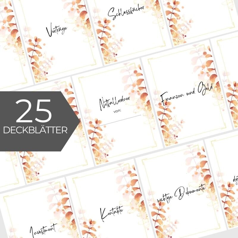 Notfallorder Vorlage PDF Vorsorge Design rosa Herbstwald – Bild 3