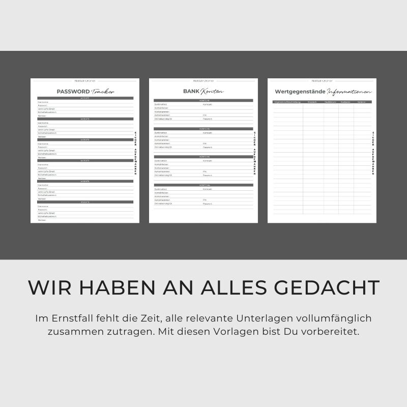 Katastrophen Vorsorge Notfallorder Vorlage Design Marmor – Bild 10