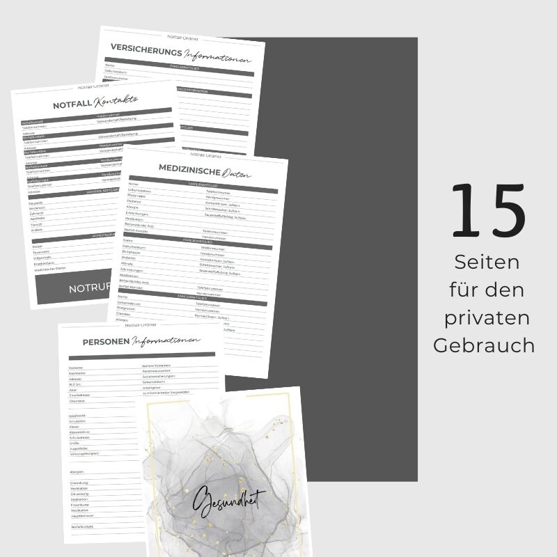 Katastrophen Vorsorge Notfallorder Vorlage Design Marmor – Bild 8