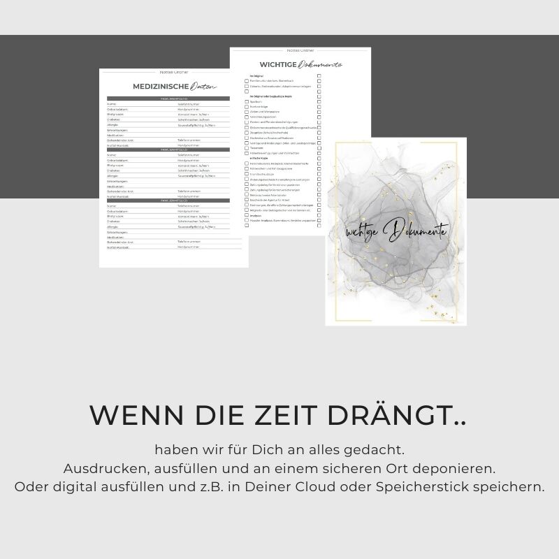 Katastrophen Vorsorge Notfallorder Vorlage Design Marmor – Bild 7
