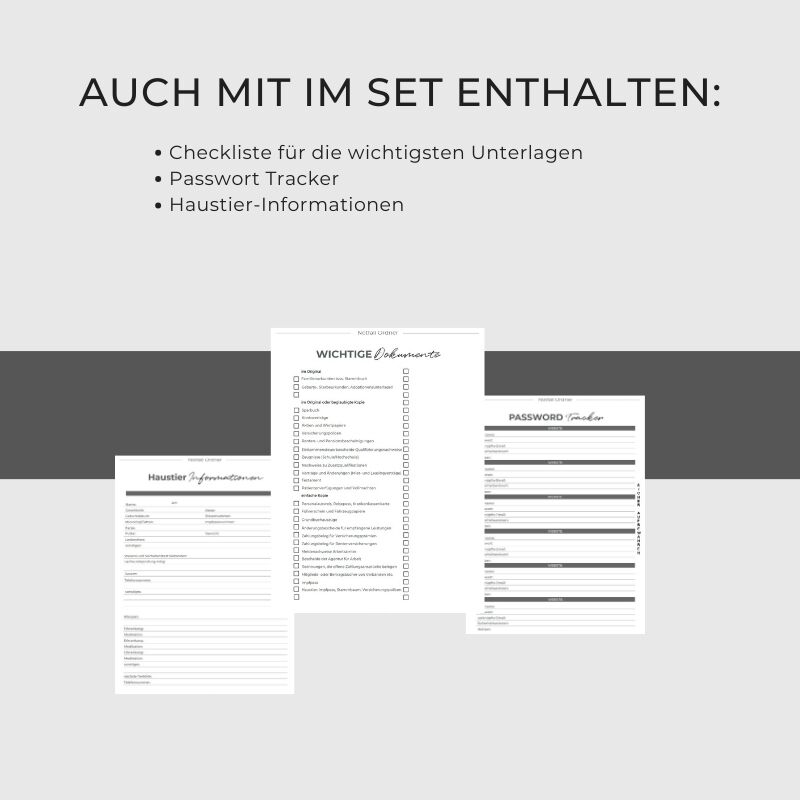 Katastrophen Vorsorge Notfallorder Vorlage Design Marmor – Bild 6