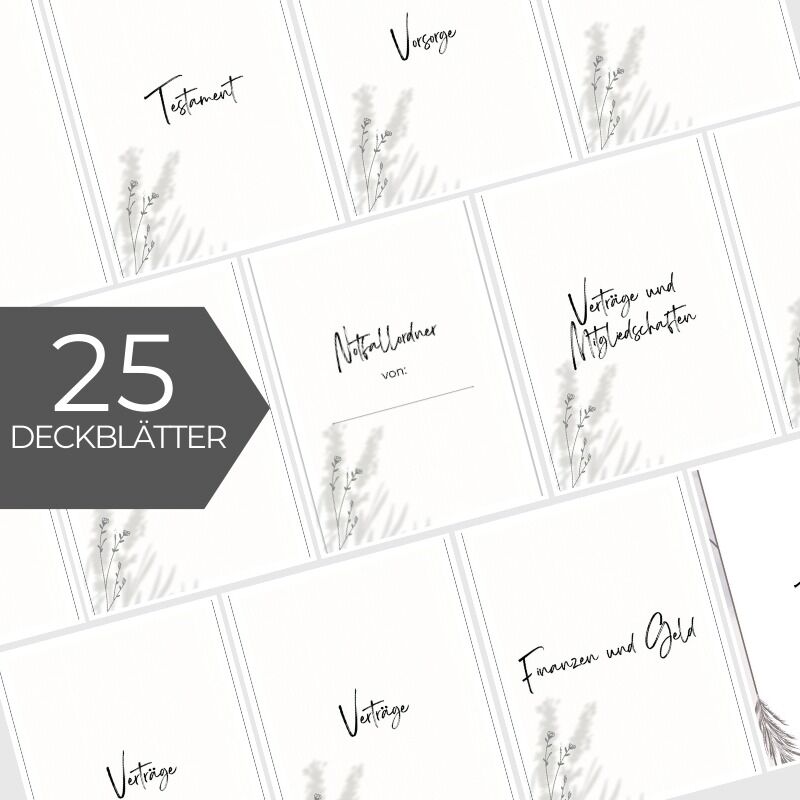 Notfallorder Vorlage PDF Vorsorge Design Zweige – Bild 3