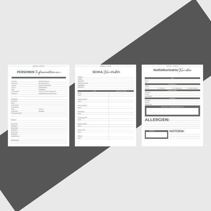 Notfallorder Vorlage PDF Vorsorge Design Zweige – Bild 9